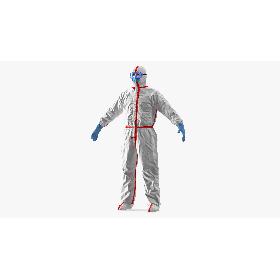 Disposable Chemical Protective Coverall model